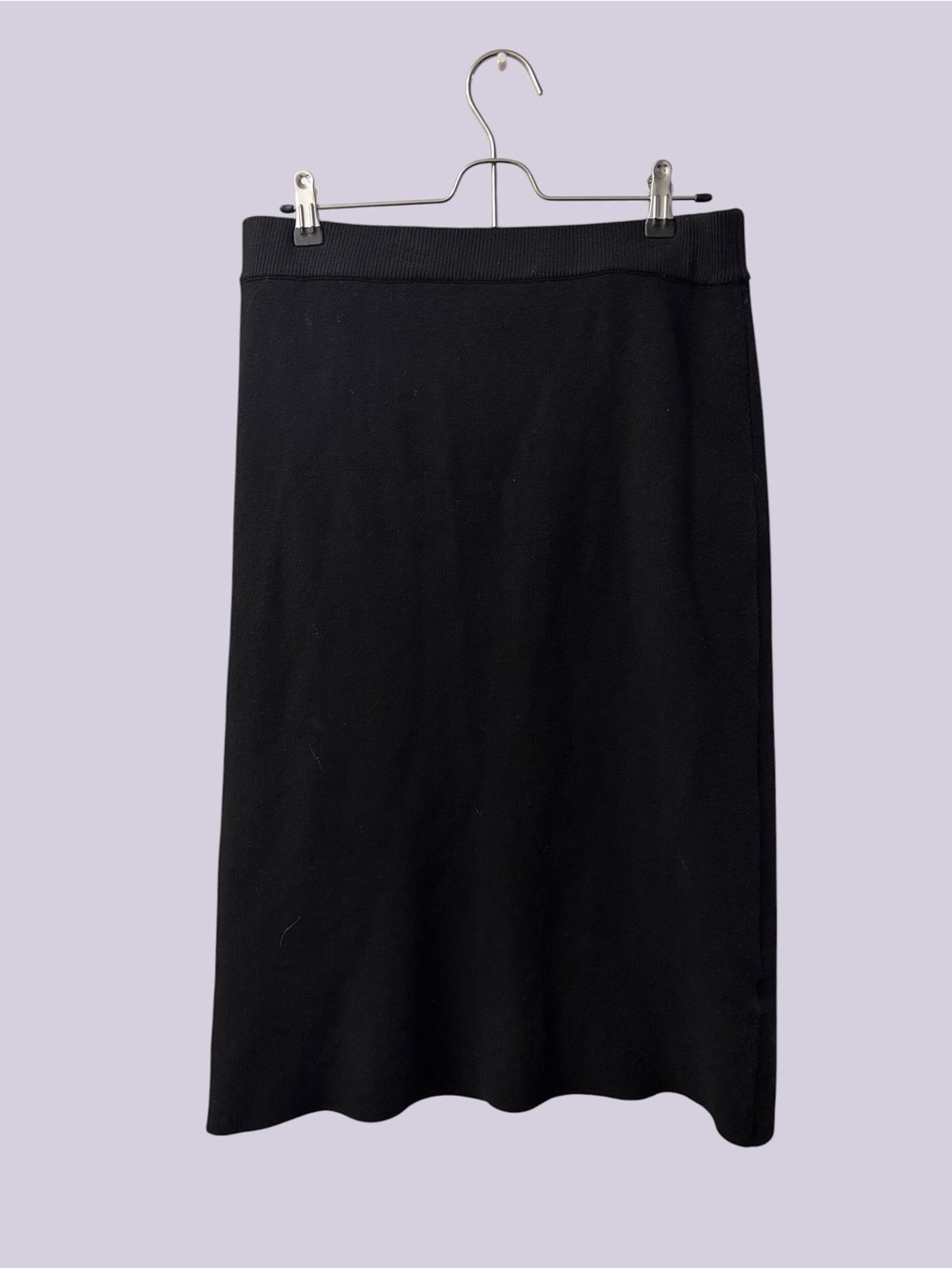 Tea N Rose Black Knit Midi Skirt XL Stretch Waist- Never Worn!